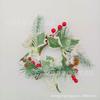 Accesorios de diseño de sitio de ratán navideño transfronterizo de comercio exterior, guirnaldas navideñas de 25 cm, decoraciones para puertas, guirnaldas navideñas colgantes