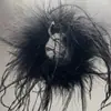 Venta Caliente Transfronteriza Pulsera Anillo Pop de Plumas de Avestruz Pluma Linda Correa de Muñeca de Chasquido Joyería Juguete Sombrero para Mujer