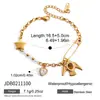 Elegante y Discreto Pulsera de Acero Inoxidable Estilo Europeo y Americano 18K Perla Ojo de Tigre Pájaro, Sensación de Lujo Ligero de Gama Alta, Nueva Joyería Transfronteriza para Mujer