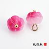 Pies de cobre de vidrio cárdigan cheongsam para mujer joyería costura a mano hebilla de color forma de flor abrigo abrigo camisa camisa botón de camisa
