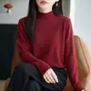 Blusa de tricô de punho de manga ready-to-wear de primeira linha feminina primavera e outono nova versátil sem costura solta preguiçosa top francês