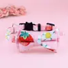 Fábrica directa de joyería para mascotas transfronteriza collar para gato con lazo impreso campana hebilla de seguridad collar para gato anti-asfixia