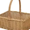 Cesta Pequena de Bambu em Vime, Cesta de Mão, Cesta de Armazenamento de Rattan, Cesta Trançada, Cesta de Piquenique de Colheita Infantil, Mini Cesta Pequena