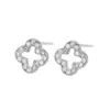 Pendientes de Trébol de Plata de Aguja S999 para Mujer, Pequeños y Exquisitos, Nuevo Diseño de Alta Gama, Pendientes Únicos y Elegantes