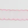 Fita de Renda de Seda Brilhante com Borda de 2,5cm, Fita Ondulada, Fita de Chiffon, Acessórios para Presente DIY, Fita Floral