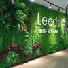 Decoración de pared de fondo anti-decoloración planta artificial pared pared de plantas verdes balcón flores falsas césped de plástico escaparate tienda decoración