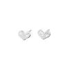 Pendientes de Corazón de Plata de Ley S999 Simples Pequeños Personalizados Versátiles Exquisitos Lujo Ligero Nicho Pendientes para Cuidado del Agujero de la Oreja Accesorios para Orejas
