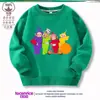 Moletom Teletubbies para meninos e meninas, nova camiseta básica de gola redonda infantil para primavera e outono de 2026, roupa da moda para crianças mais velhas