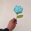 Ramo de rosas de lana tejido a mano flor artificial simulación rosa terminado regalo de rosa para el Día de San Valentín transfronterizo