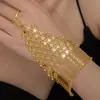 Pulsera de Cadena de Muñeca con Borlas de Campana Multicapa Hueca Estilo Étnico Más Vendida Transfronteriza, Cadena de Muñeca de Estilo Exótico Vintage para Fotografía de Viajes