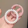 Goma para el pelo de alambre de teléfono con estampado de leopardo retro, alta elasticidad, banda de goma sin marcas para adultos, adecuada para coletas, simple y elegante, no daña el cabello