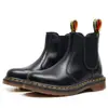 Botines Chelsea de Cuero Suave 2976 para Mujer, Botas de Motocicleta para Pareja, Botines Cortos Británicos de Cuero Genuino para Hombre, Zapatos de Cuero Casuales Unisex de Talla Grande