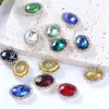 Girasol Ovalado Punto Diamante Cosido a Mano Diamante Joyería DIY Pasador Joyería Accesorios Diamante de Vidrio Nacional Aaa