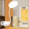 Lámpara de escritorio para proteger los ojos para estudiar, lámpara con clip que puede estar de pie o colgarse, lámpara de lectura recargable y enchufable de doble uso, lámpara de noche para dormitorio