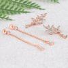 Estilo coreano Estilo Estilo Internet Estilo Celebridade Estilo Meados de comprimento Borla Five-pétala Flor Brincos para Meninas Acessórios de Estilo Japonês