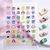 Adesivos de Unha para Bolo Desenho Animado Popular Estilo Coreano Realista 5D Em relevo Flor Rosa Doce Cool Material Plano Adesivos de Unha