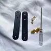 Correa de Bolso con Mango de Bambú Bolso Tejido a Mano Anillo de Tornillo para Llevar Accesorios Correa de Reemplazo para Bolso de Hombro Único Correa de Bolso