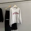 Sudadera redonda de estilo coreano para mujer, de primavera, engrosada, nuevo diseño 2026, versátil, holgada, chaqueta superior casual