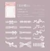 Pacote de adesivos PET Momo renda branca lisa, adesivos criativos, materiais versáteis para diário, colagem para decoração de porta-retratos e envelopes DIY