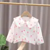 Camisas para Niñas Estilo Primavera y Otoño Tops para Bebé Cuello de Muñeca 2025 Nuevo Cárdigan de Otoño Camisas de Manga Larga para Niños