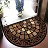 Felpudo de entrada semicircular tipo guijarro para uso doméstico, fácil de mantener, resistente a la suciedad y al desgaste, entrega transfronteriza TEMU