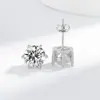 Moda japonesa y coreana imitación diamante Mosane clásico de seis garras arete temperamento circón joya para oreja para hombres y mujeres aretes al por mayor para mujeres