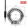 Porca com olhal em aço inoxidável 304, tipo parafuso com olhal circular, porca de alta resistência M3 4 5 6 810 apertada manualmente