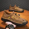 Zapatos de hombre de talla grande transfronterizos para primavera y otoño, zapatos casuales de cuero para exteriores para hombre, zapatos de malla transpirable hechos a mano, zapatos cómodos para conducir