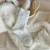 Calcetines para Mujer para Otoño e Invierno, Estilo Coreano, Color Sólido, Hilo de Puntos de Colores, Calcetines de Media Pantorrilla, Engrosados, Estilo Japonés, Calcetines Largos Calientes, Venta al por Mayor