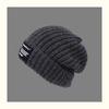 Chapéu Feminino Chapéu de Tricô para Cabeça Grande Feminino Chapéu de Inverno Frio Chapéu de Lã Outono e Inverno Azul Aparência Facial Pequeno Quente Chapéu com Abafadores de Orelha
