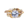 Anillo Elegante Estilo Europeo Transfronterizo Vintage Estilo Corte Incrustado con Circonita, Nuevo Producto Más Vendido, Moda de Gama Alta, Lujo Ligero, Anillo Versátil
