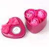 Regalo de San Valentín para Novia: 6 Flores de Jabón, Caja de Regalo con Forma de Corazón de Rosa, Souvenir Creativo, Flores de Jabón Transfronterizas