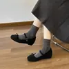 Estilo Novo Outono e Inverno Sapatos Mary Jane Invisíveis que Aumentam a Altura com Forro de Lã, Sapatos Femininos Versáteis Casuais, Sapatos Slip-On Preguiçosos com Solado Macio