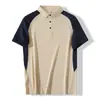 Nova Camisa Polo Masculina de Manga Curta de Verão, Casual Versátil Masculina com Gola, Camiseta Masculina de Manga Curta Sem Ferro