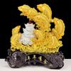 Adornos de pez dragón dorado hechos a mano durante más de un año, chapados en oro, para el hogar, sala de estar, carpa, decoraciones de la fortuna, regalo de apertura