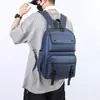 Mochila Nueva para Hombre, Simple con Múltiples Bolsillos, Gran Capacidad, para Ir al Trabajo, Diseño de Hebilla, Mochila Repelente al Agua para Computadora