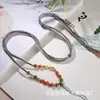 Colgante de Ágata Roja del Sur Tejido a Mano Cordón de Cuatro Hilos Tarjeta de Buda de Jade Hetian Cuerda para Colgante Thangka Cordón de Estilo Étnico