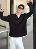 Sudadera de moda estilo americano para hombre, imitación de dos piezas, modelo nuevo 2026, a la moda y de alta gama, camiseta de manga larga con cuello redondo para hombre