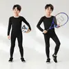 Roupas Apertadas Infantis Conjunto de Roupas para Treinamento Fitness Roupas Esportivas para Meninos Camiseta Base Fitness Secagem Rápida Meninas Alunos do Ensino Fundamental e Médio
