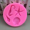 Molde para Decoração de Bolo Série Oceano DIY Estrela do Mar Concha Cavalo-Marinho Açúcar Flip Mousse de Chocolate Molde de Silicone