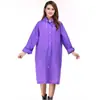 Impermeable de tarjeta portátil no desechable para adultos al por mayor Poncho de lluvia EVA impermeable exterior transparente de una pieza impermeable para niños