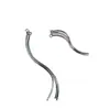 Accesorios para Joyería DIY al por Mayor Chapado Eléctrico Forma de S Colgante Simple Flor Dividida Tira Larga Curva con Anillo Colgante Borla de Joyería Material