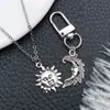 Accesorios de Joyería Vintage de Aleación Sol Luna Estrella DIY Collar Pulsera Colgante Plata de Tíbet Colgante Pequeño Transfronterizo