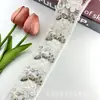 Cinta de Encaje Bordada con Hilo y Cuentas Florales Estilo Étnico de 5.5 cm de Ancho Accesorios para Faldas Dinastía Han Venta al por Mayor