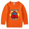 Camiseta de algodón para niños, estilo coreano, primavera y otoño, 2023, cuello redondo, manga larga, para bebés y niños