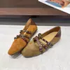 2026 Nuevos Zapatos Mary Jane de Estilo Coreano con Hebilla de Cinturón, Punta Redonda y Tira Cruzada para Mujer, Zapatos Planos de Ballet de Suela Baja