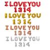 Decoración de la sala de bodas Letras en inglés ILOVEYOU1314 Globo de papel de aluminio Propuesta Confesión Te amo Bola de papel de aluminio