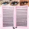 Set de Pestañas Postizas Transfronterizo Europeo y Americano, Racimo de Hojas de Arce Otoñales Pestañas Postizas, Rizo Natural, Longitud Mixta, Tallo No Transparente