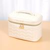 Amazon para bolsa de aseo cuero PU almacenamiento de maquillaje gran capacidad bolsa cosmética multifuncional sentido avanzado fábrica de equipaje