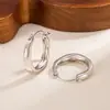 Pendientes de Aro Lisos Minimalistas para Mujer, Diseño de Nicho de Lujo Ligero, Estilo Francés, Sensación de Alta Gama, Pendientes Versátiles